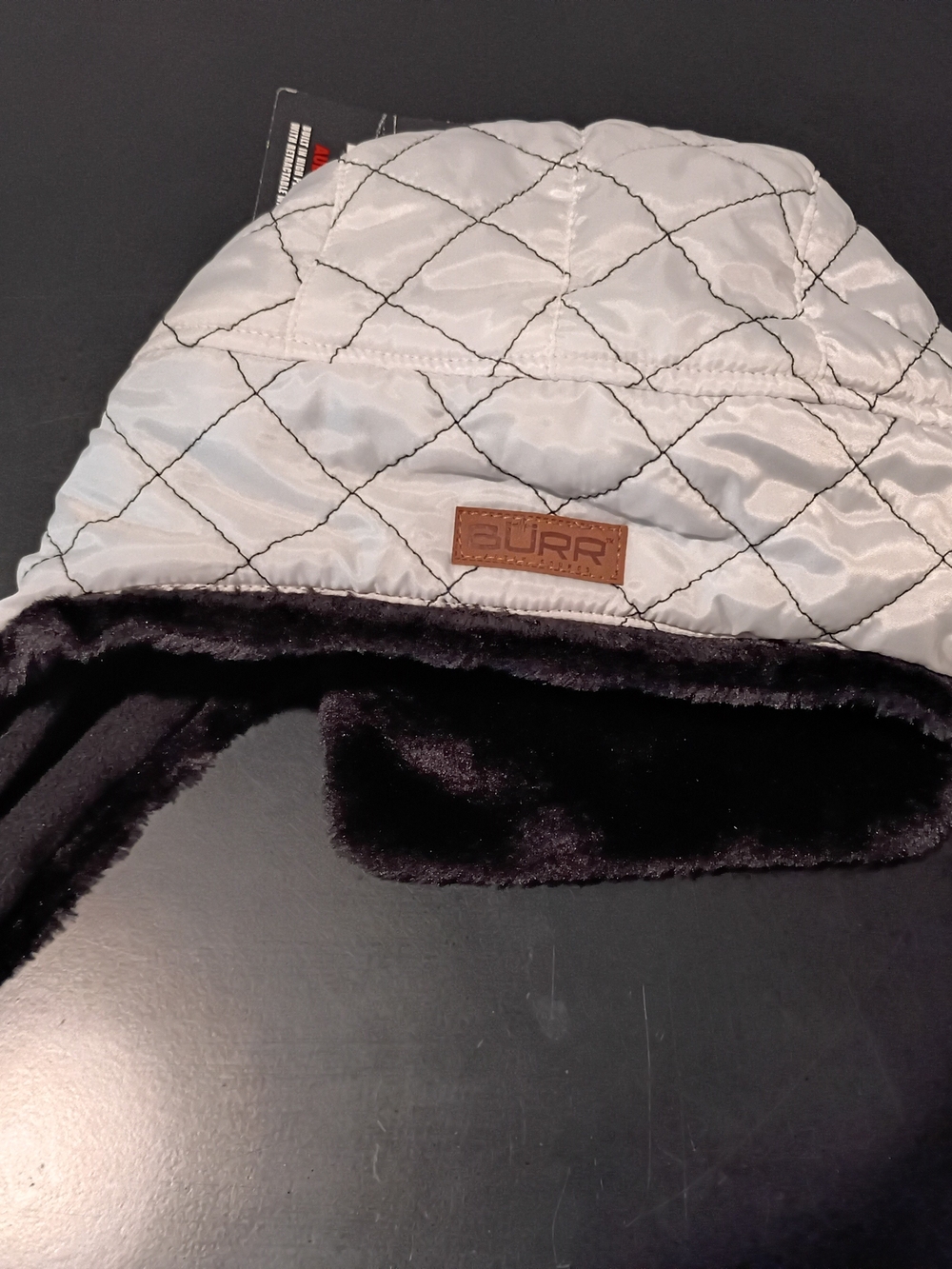 BURR Artik Sounds White Quilted Trapper Hat with Built-In Audio Speakers